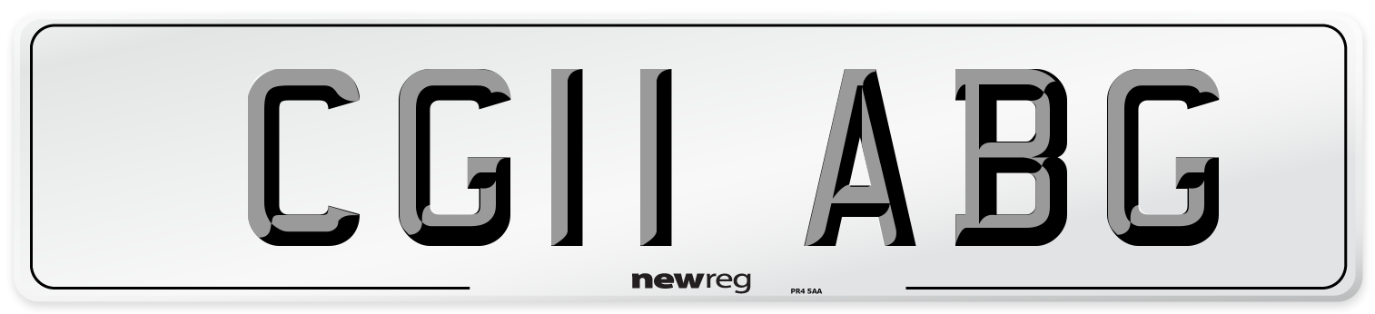 CG11 ABG Number Plate from New Reg
